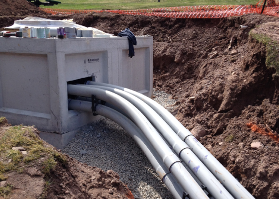  Outdoor underground fiber installations at a Pharmaceutical client