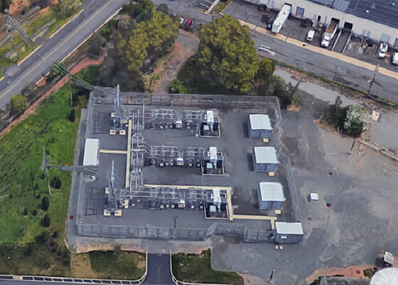 Aerial view of the DuPont Fabors Substation